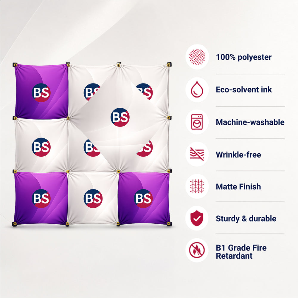 3 x 3 Stoff-GeoMetrix-Pop-up-Rasterdisplay