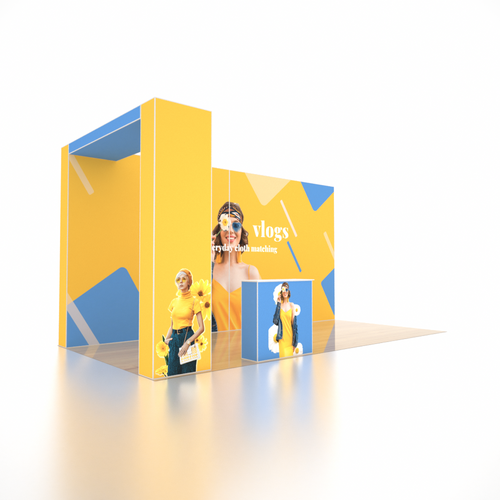SEG Pro Pop-up-Messestand – Modell 6 (6m x 3m)