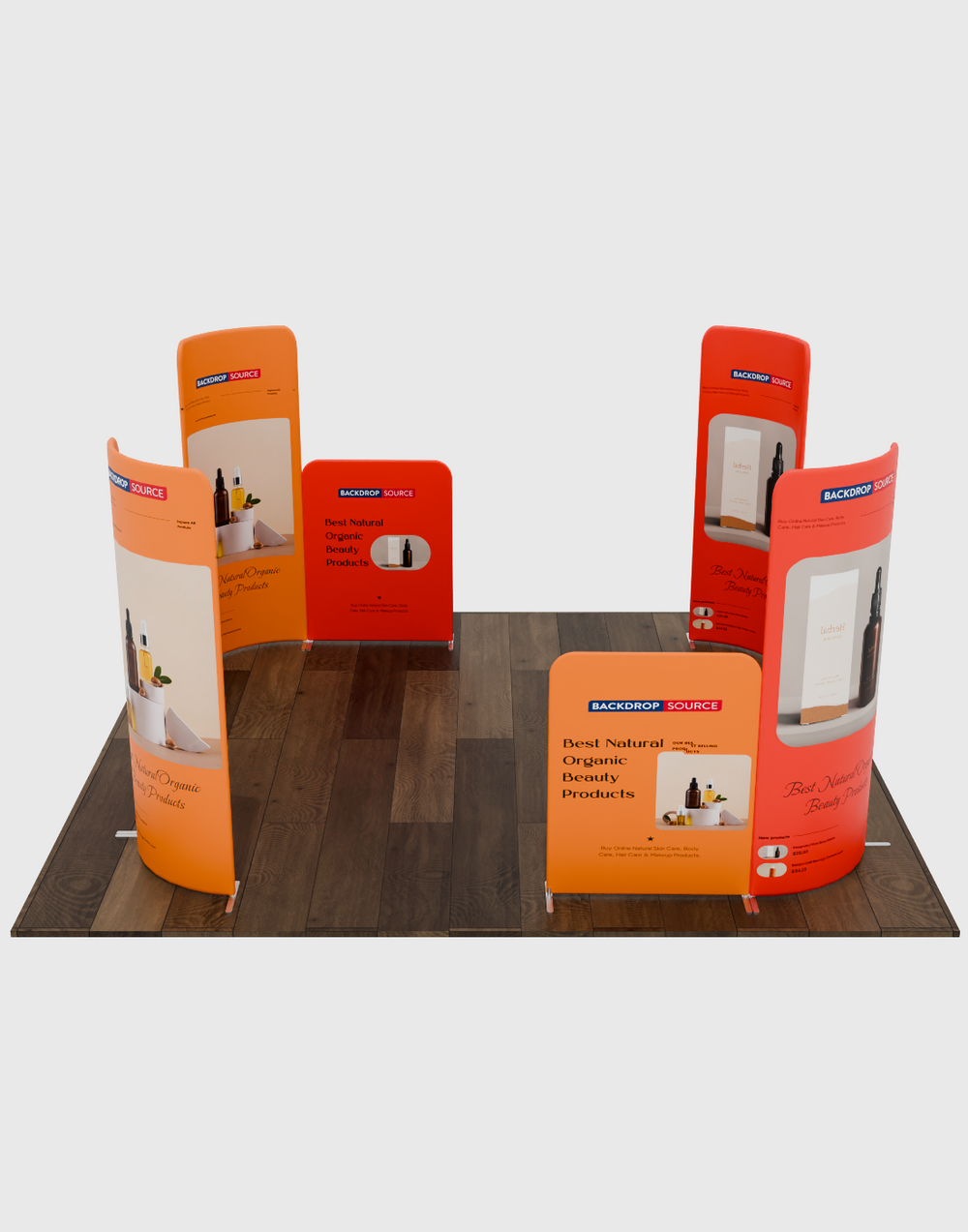 Magnetisches Stoff-Messestandsystem – Modell 5 (3 x 3m)