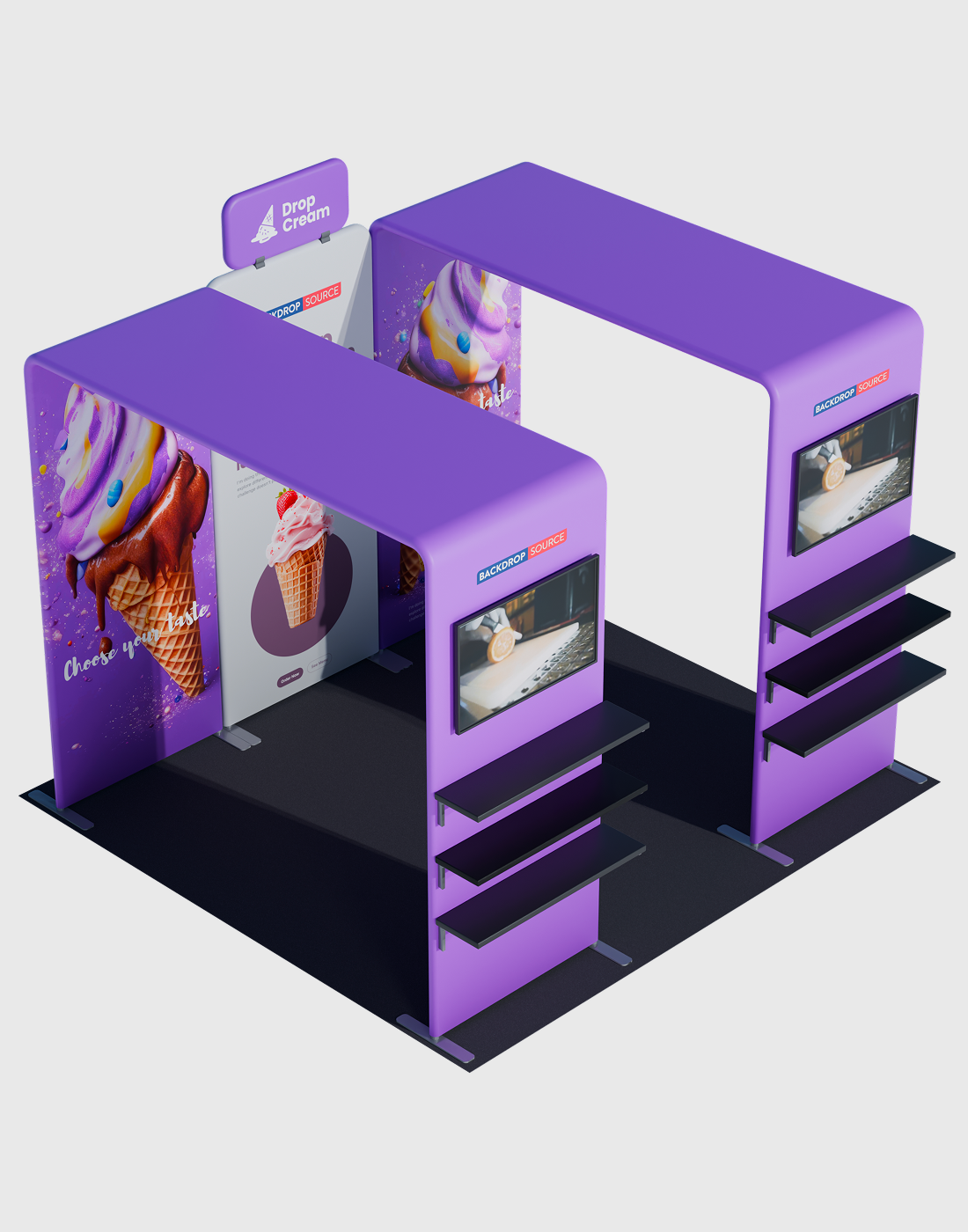 Mobiles Ausstellungsdisplay 3m x 3m – Modell 35