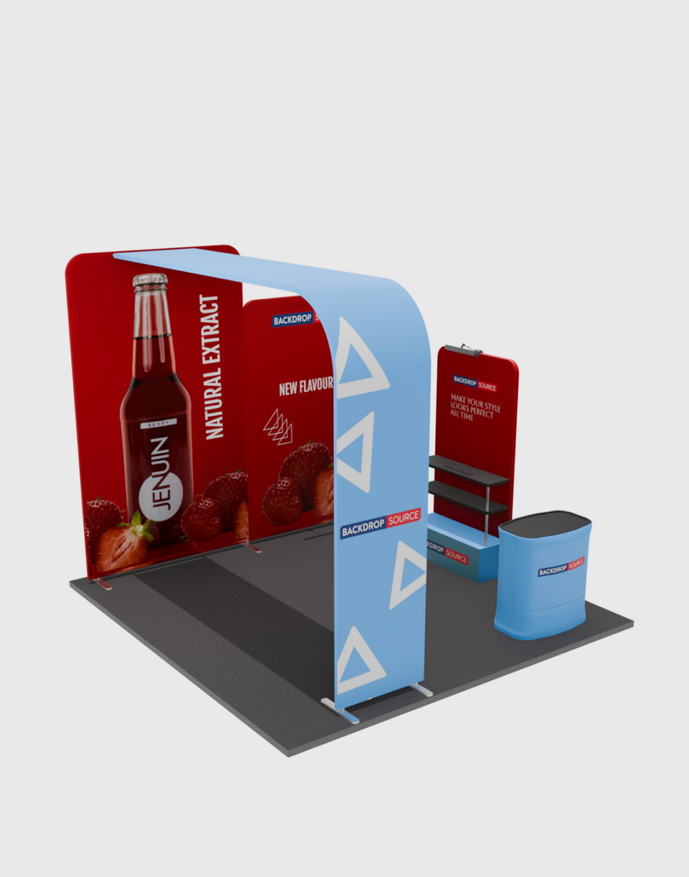 Tragbare Ausstellungswand 3m x 3m – Modell 15