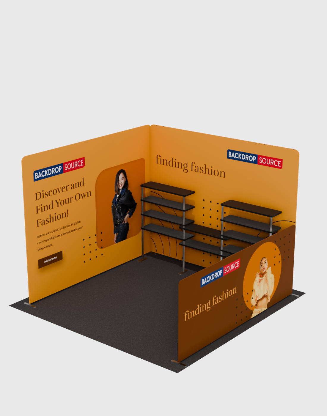 Tragbare Ausstellungswand 3m x 3m – Modell 21