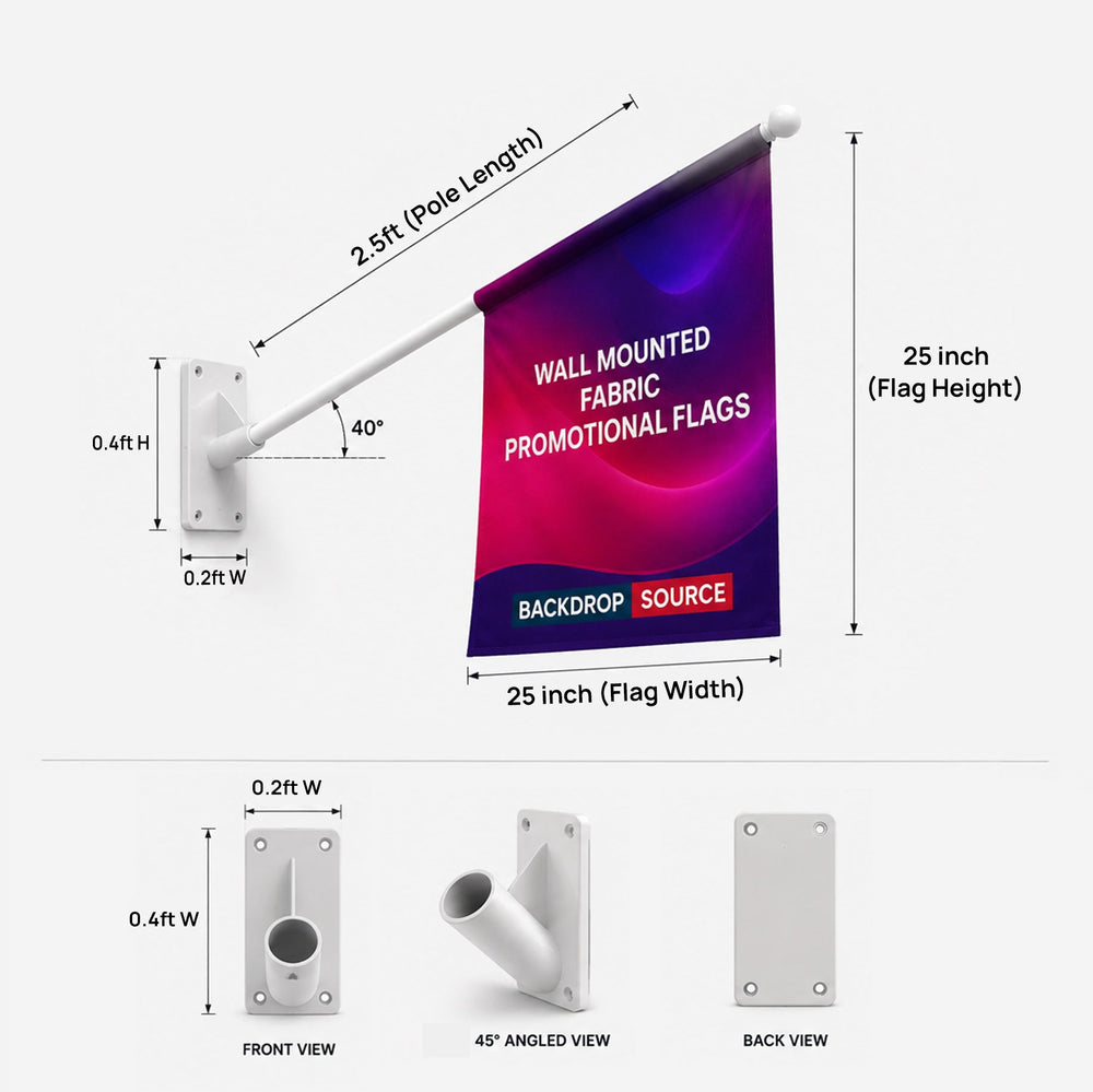 Wall Mounted Promotional Flags