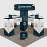Modulare Messestand-Kits 9m x 9m – Modell 1
