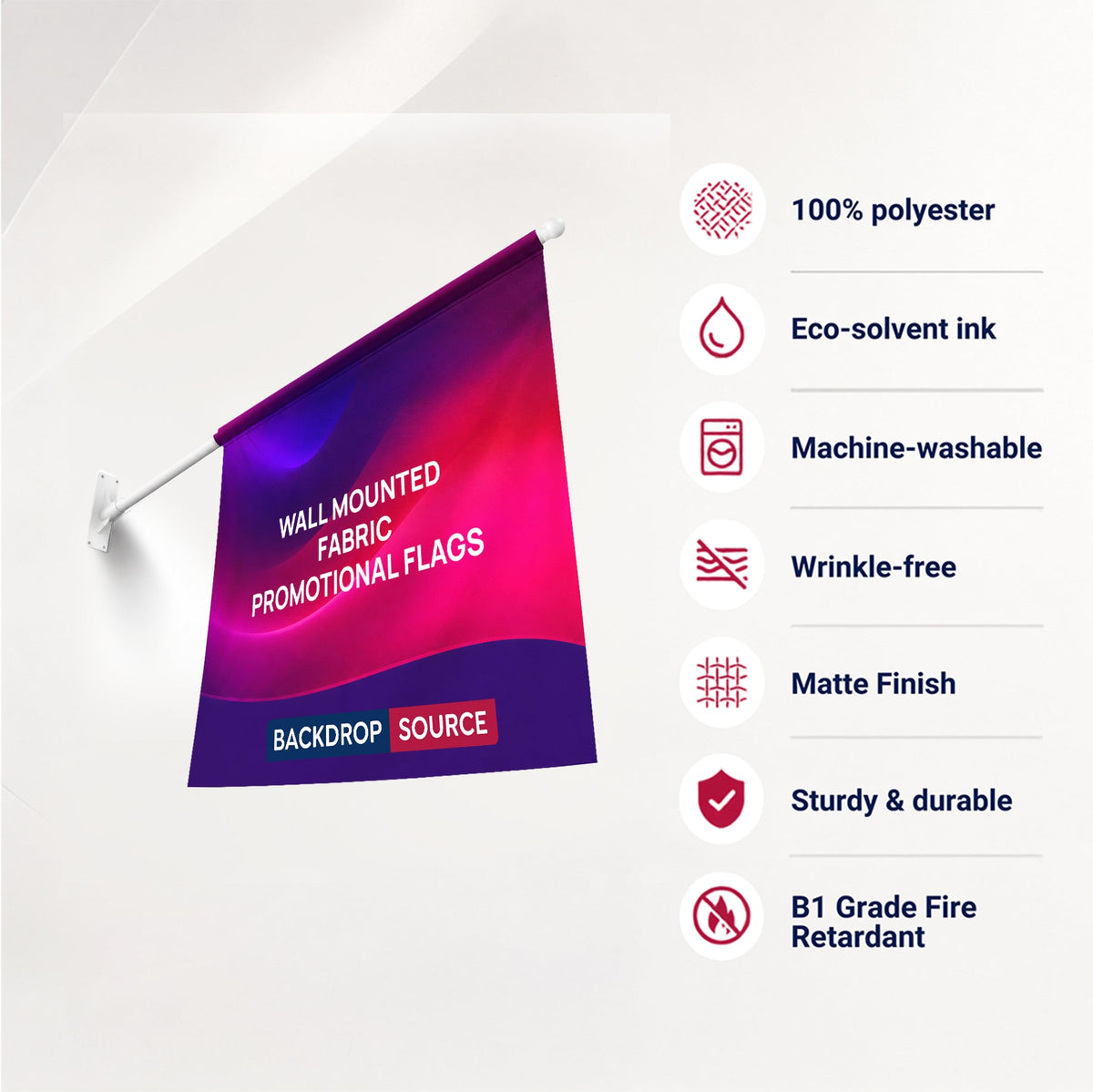 Wall Mounted Promotional Flags