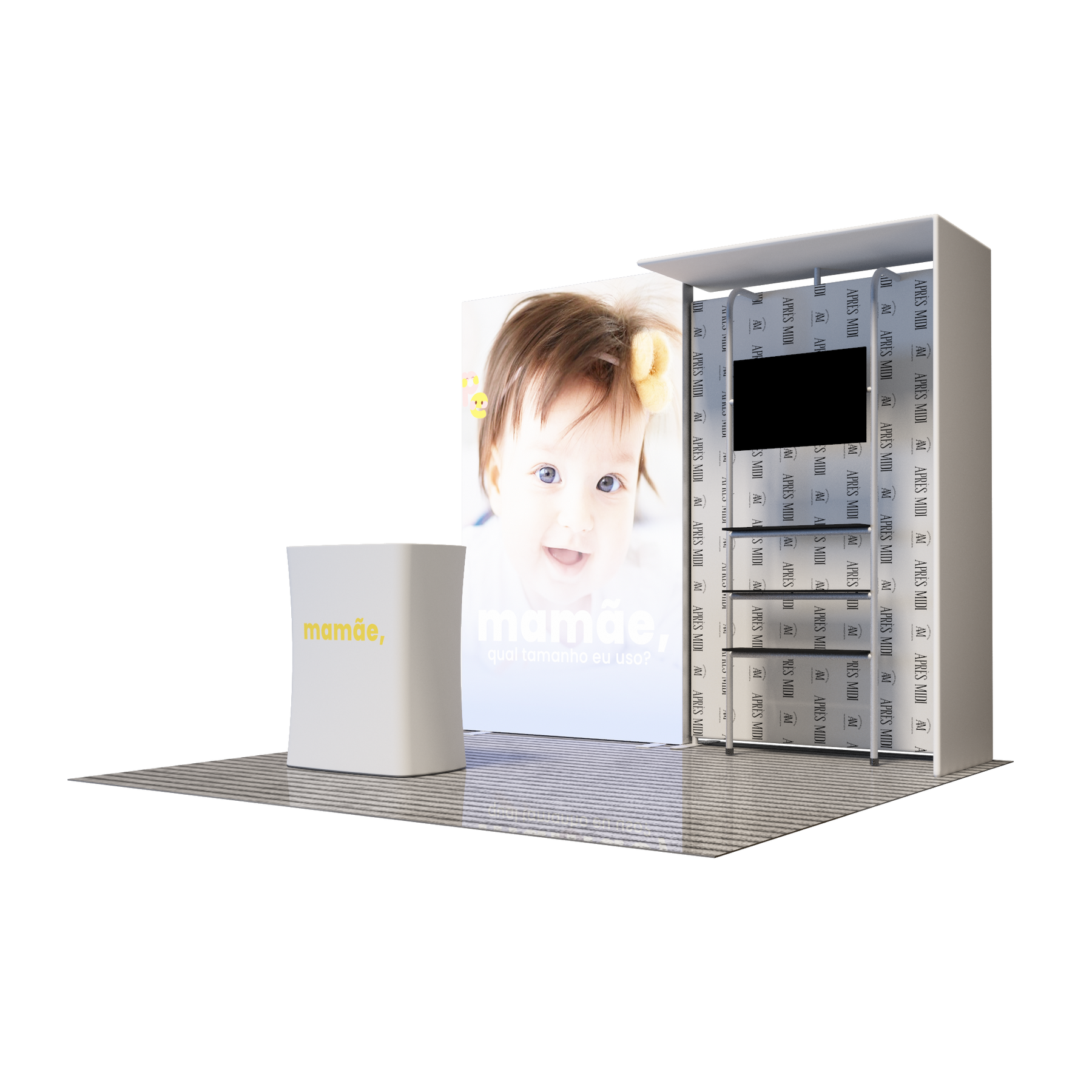 Premier 3m x 3m Messestand – Modell 1
