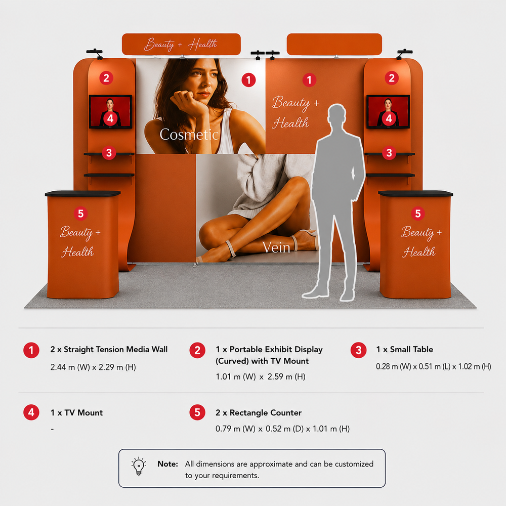 Mobiles Ausstellungsdisplay 3m x 6m – Modell 12