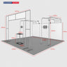 Modulare Messestand-Sets 6m  x 6m – Modell 16