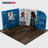 Magnetisches Stoff-Messestandsystem – Modell 3 (3m x 3m)