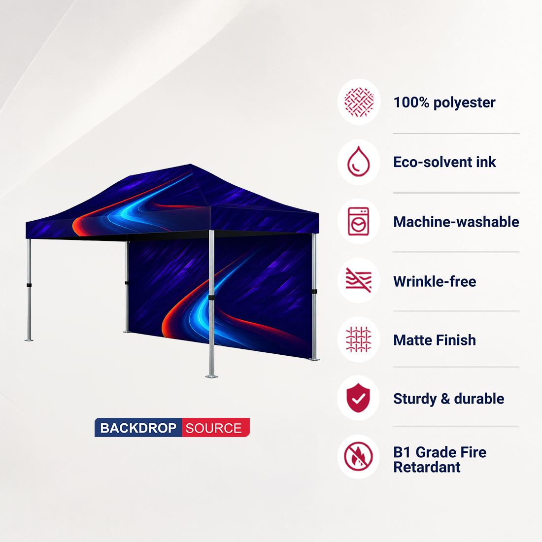 Robustes Stoffpavillonzelt – (4.5m W x 3m H )