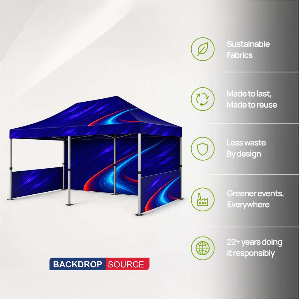 Robustes Stoffpavillonzelt – (6m W x 3m H)