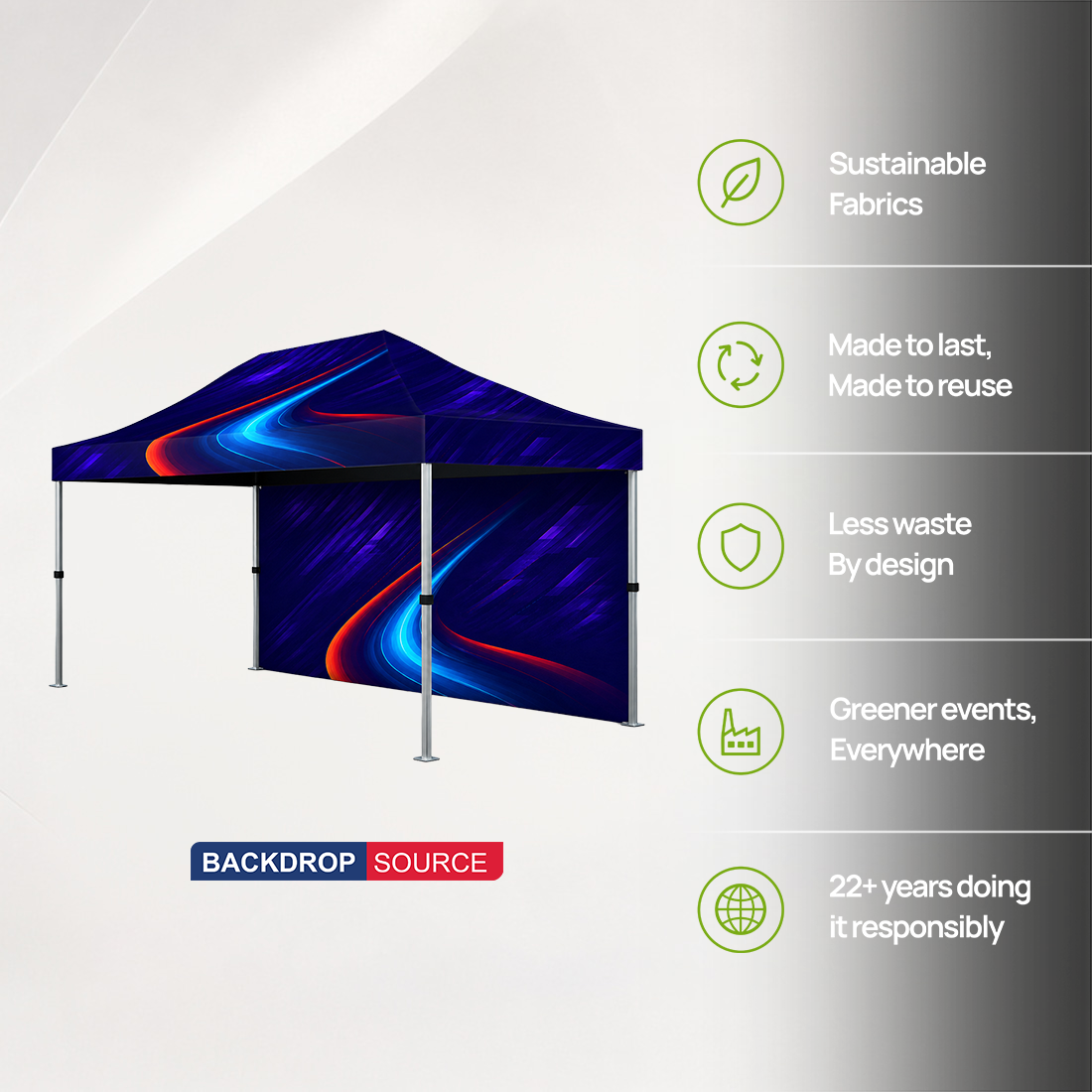 Robustes Stoffpavillonzelt – (4.5m W x 3m H )