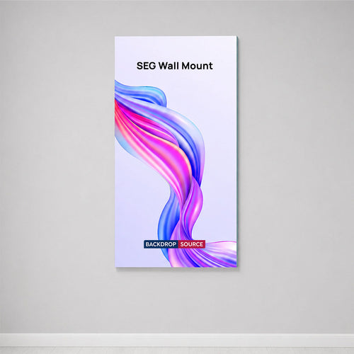 Wandmontiertes SEG-Spannstoffdisplay – 100 mm Tiefe