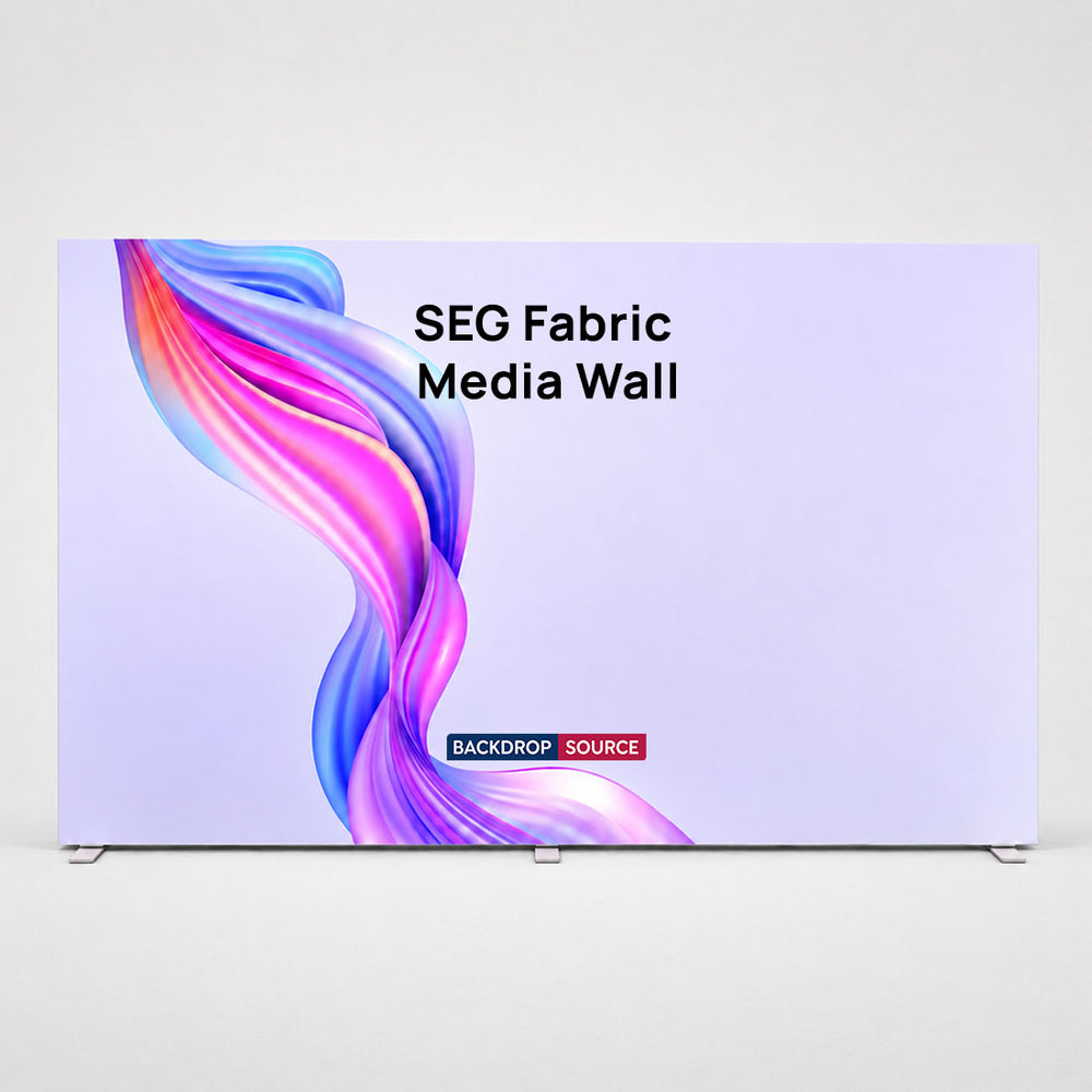 SEG-Stoff-Medienwand – 5m W x 2.5m H