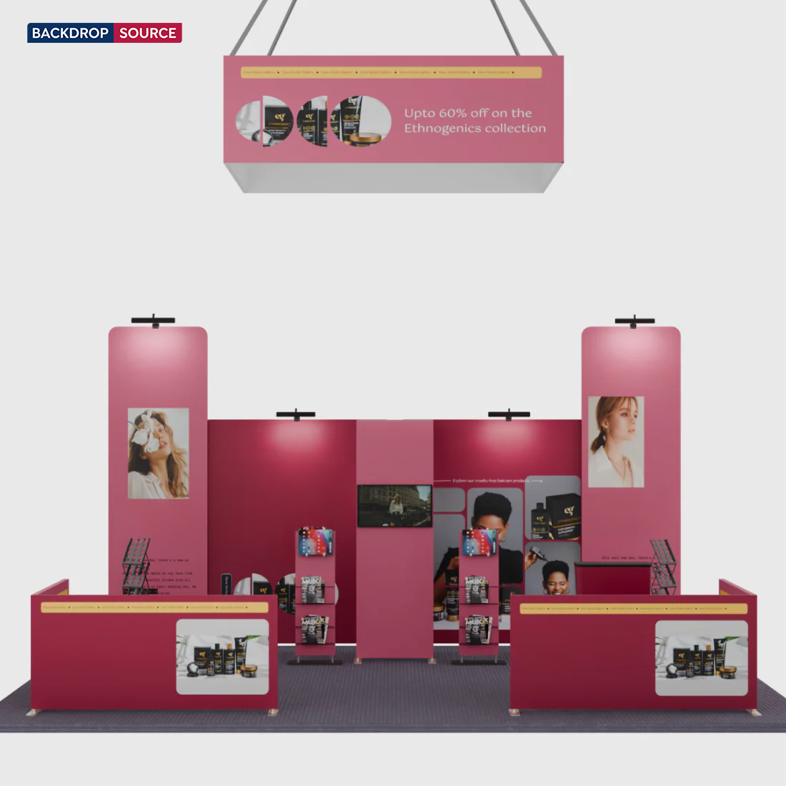 Modulare Messestand-Sets 6m x 6m – Modell 07