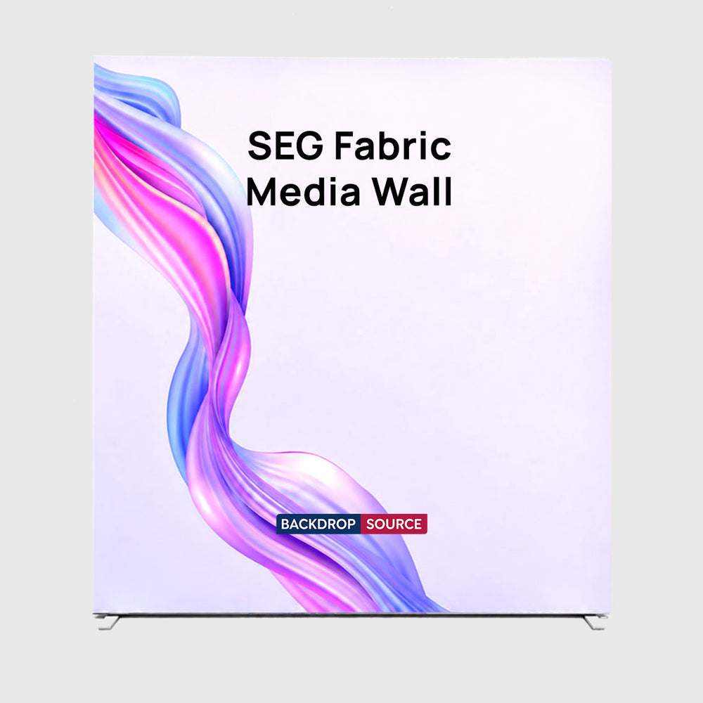 SEG-Stoff-Medienwand – 2.5m W x 2.5m H