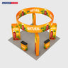 Modulare Messestand-Sets 6m x 6m – Modell 22