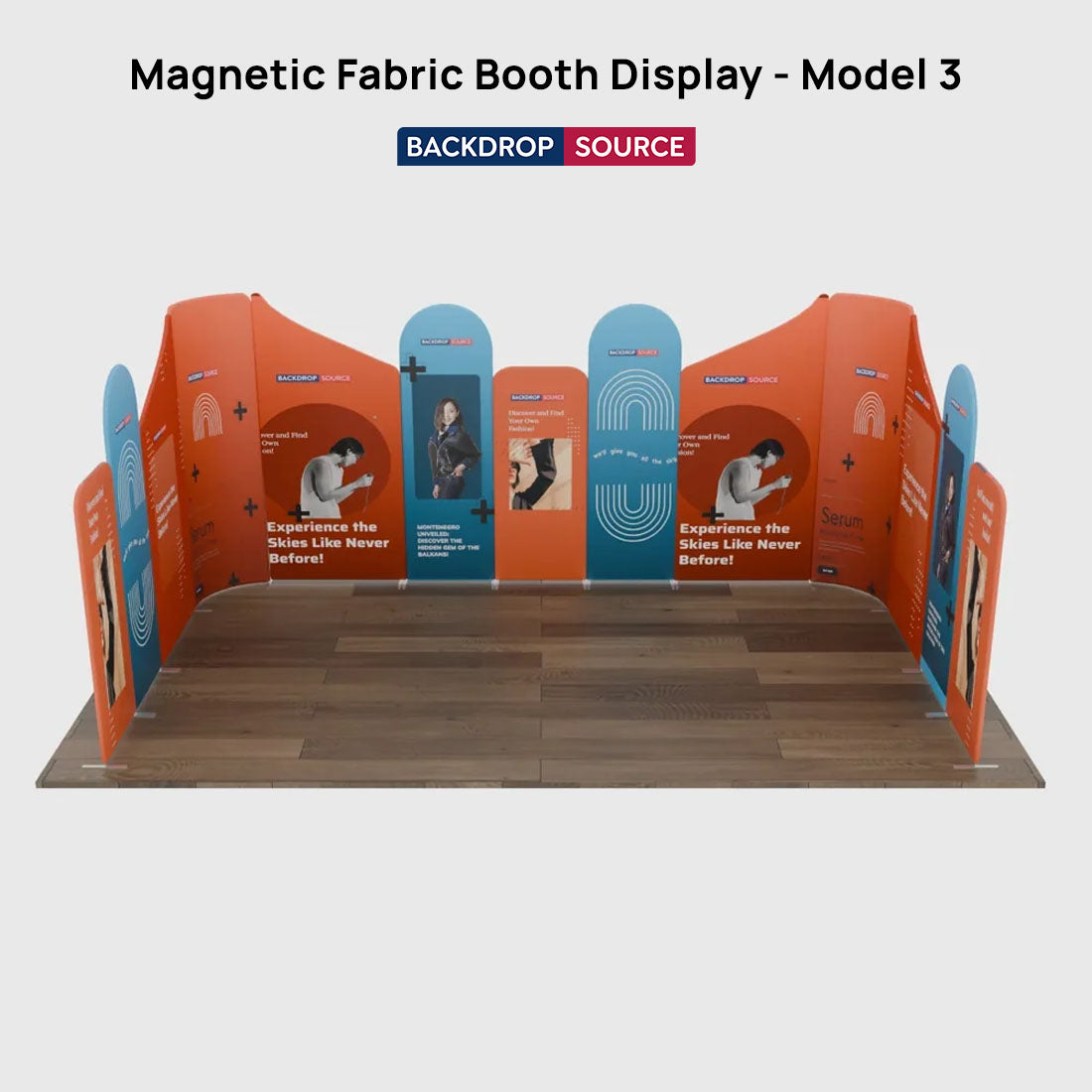 Magnetic Fabric Booth Display - Model 3 (6m x 6m)