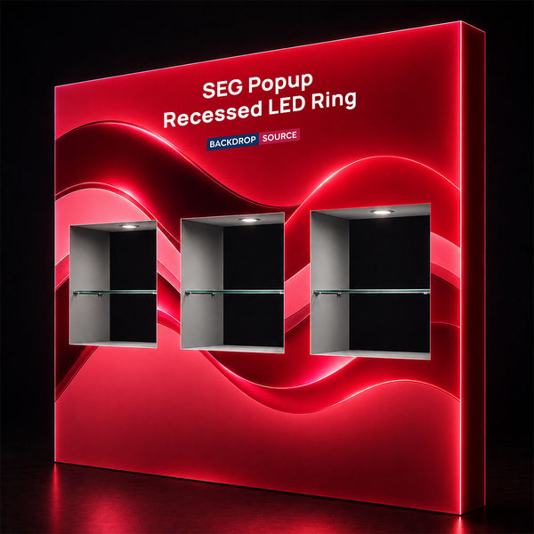 SEG-Popup – interne Vitrine mit eingelassenem LED-Ring