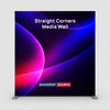 Portable Straight Media Wall – Square Corners