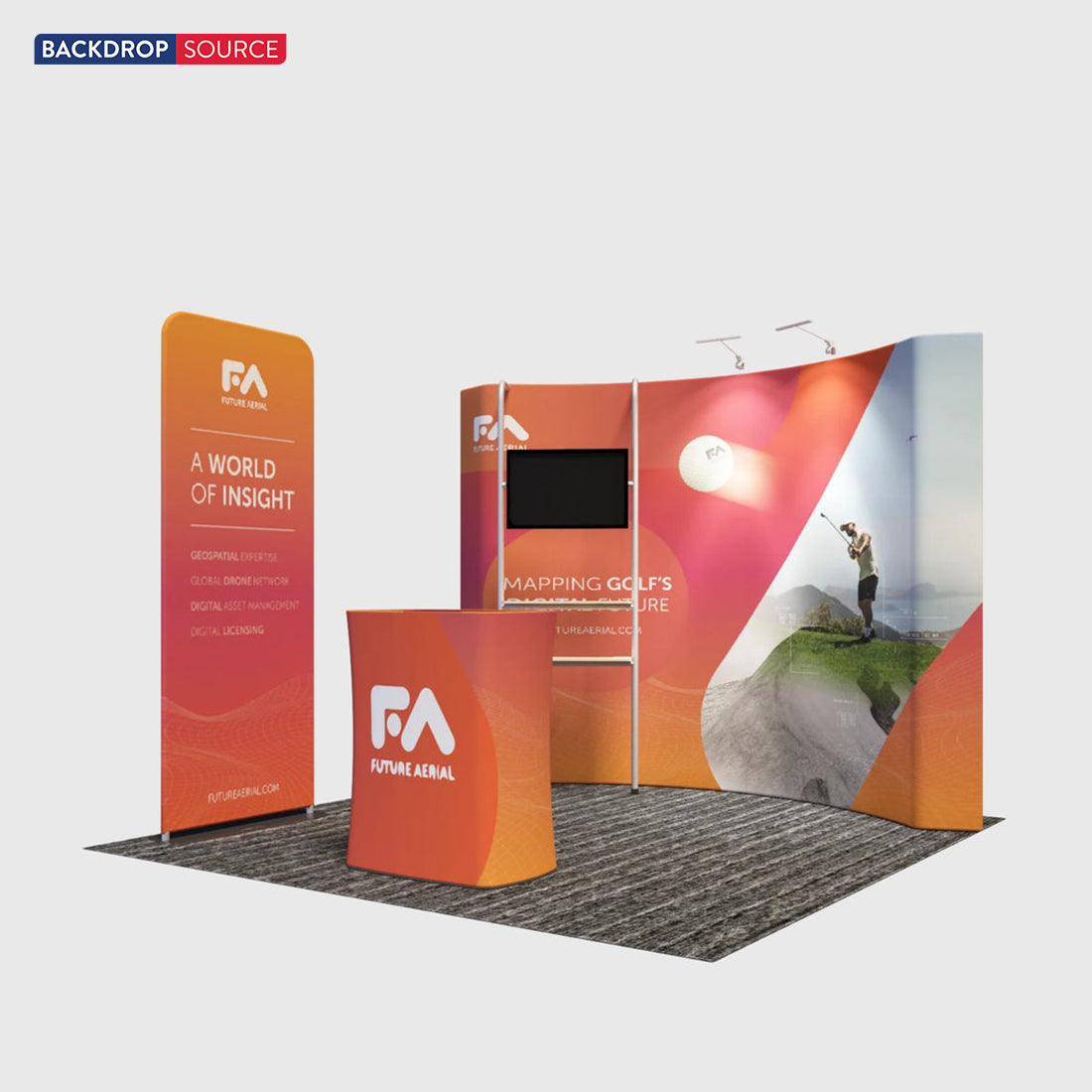 Tragbare Ausstellungswand 3m x 3m – Modell 23
