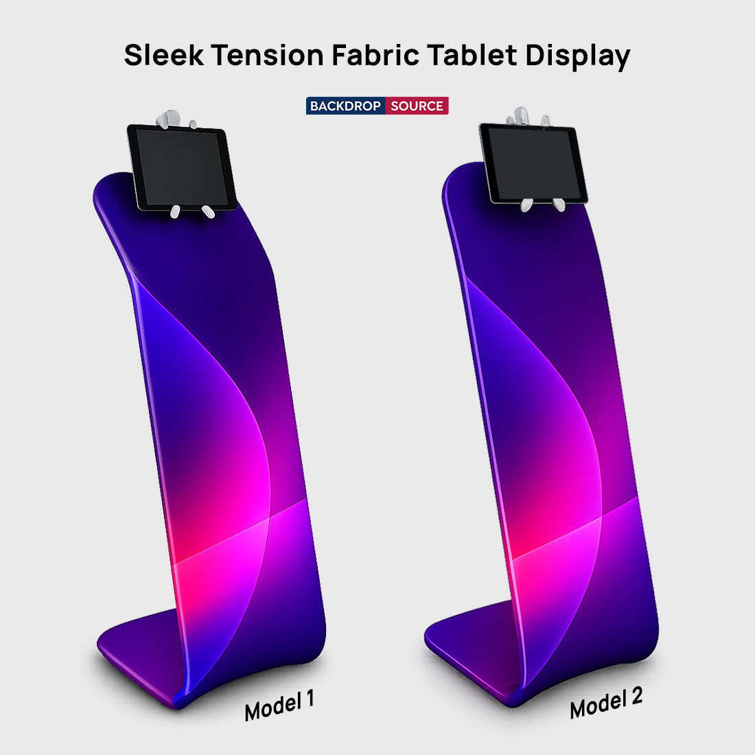 Elegantes Tablet-Display mit Spannstoff