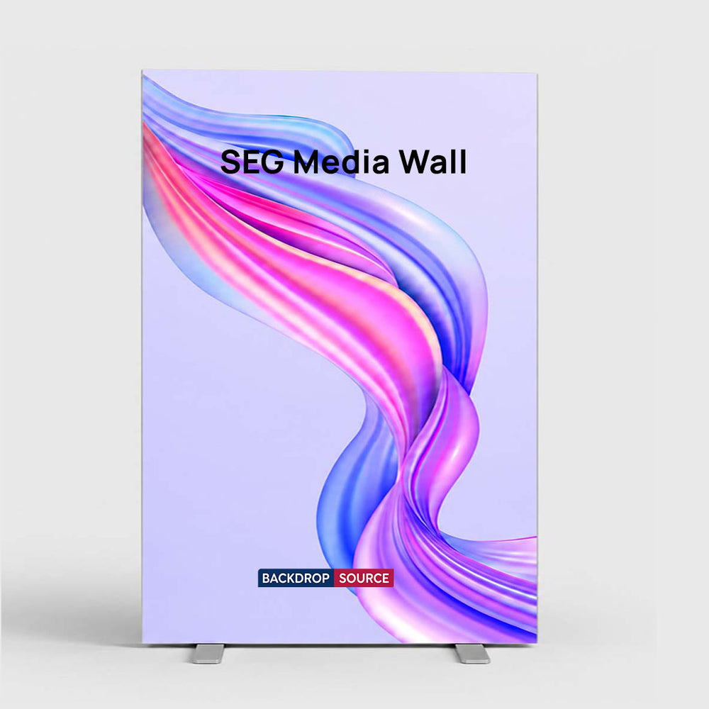 SEG-Stoff-Medienwand – 1.2m W x 2m H