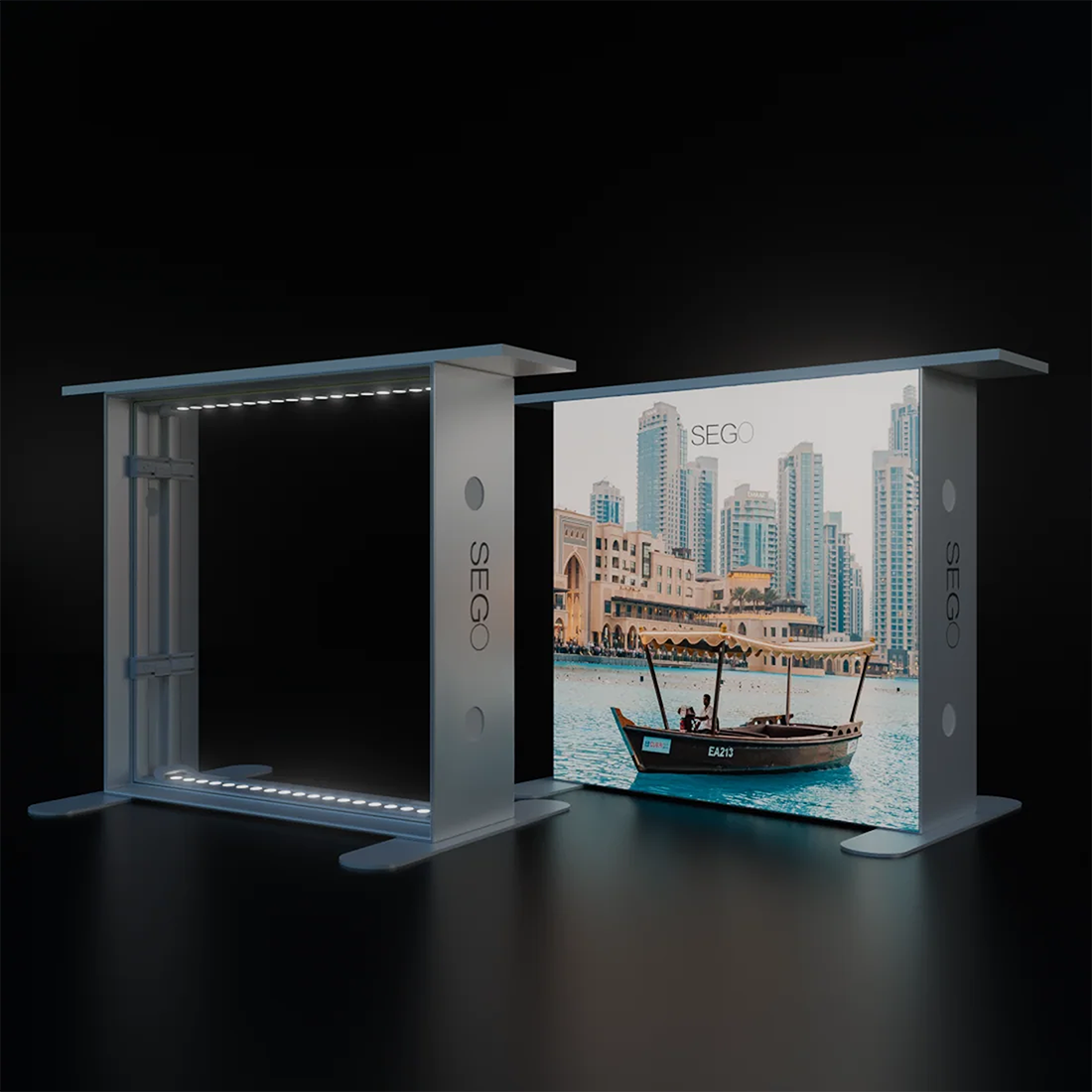 SEGO Fabric Lightbox Counter – 1m W x 1m H