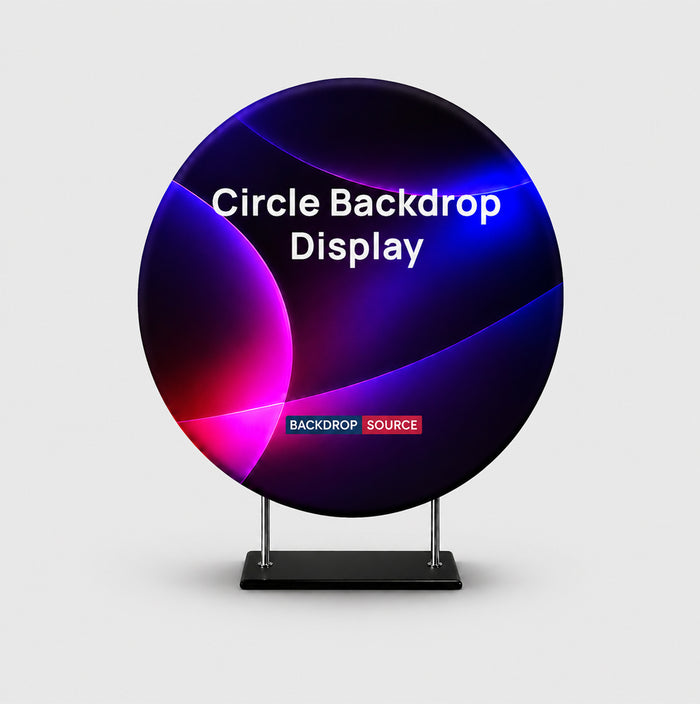Individuell gestaltetes rundes Stoffhintergrund-Display