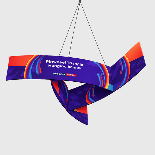 Hängendes dreieckiges Sky-Tube-Banner in Windradform