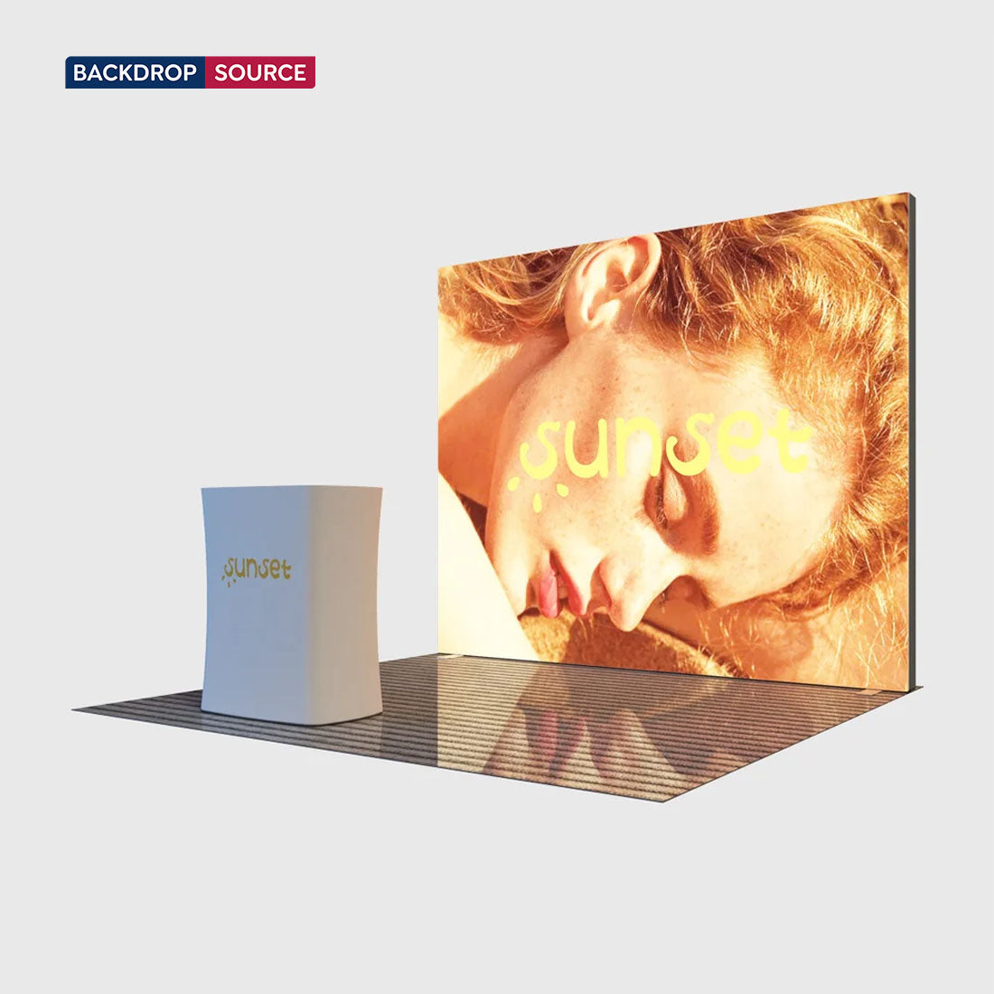 3x3m Backlit SEG Lightbox Wall with LED Counter