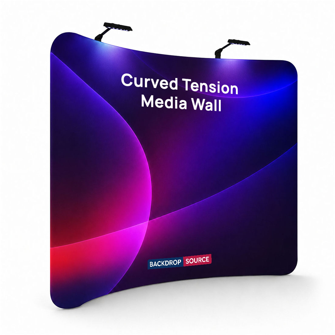 Premium Curved Backwall Kit with Clamping Lights