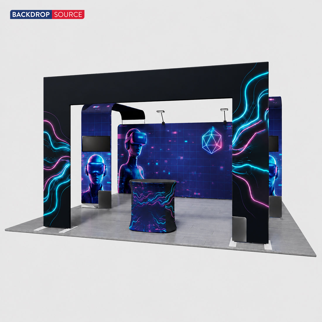 Modulare Messestand-Sets 6m  x 6m – Modell 16