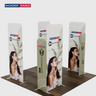 Magnetisches Stoff-Messestandsystem – Modell 4 (3m x 3m)