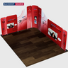 Magnetisches Stoff-Messestandsystem – Modell 5 (4 x 4m)