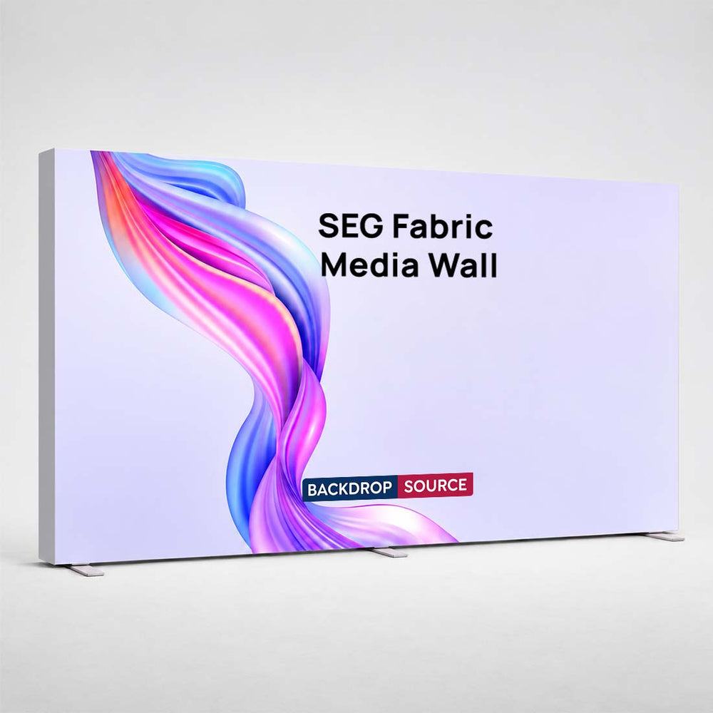 SEG-Stoff-Medienwand – 5m W x 2.5m H