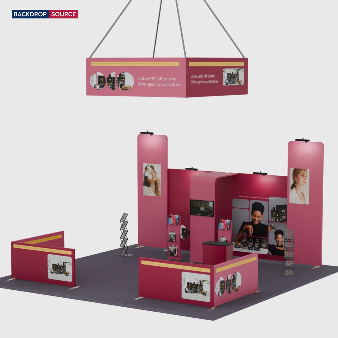 Modulare Messestand-Sets 6m x 6m – Modell 07