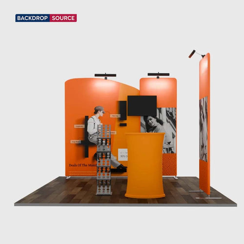 Hochwertiges TV-Display-Ausstellungsset für 3m breite Messestände