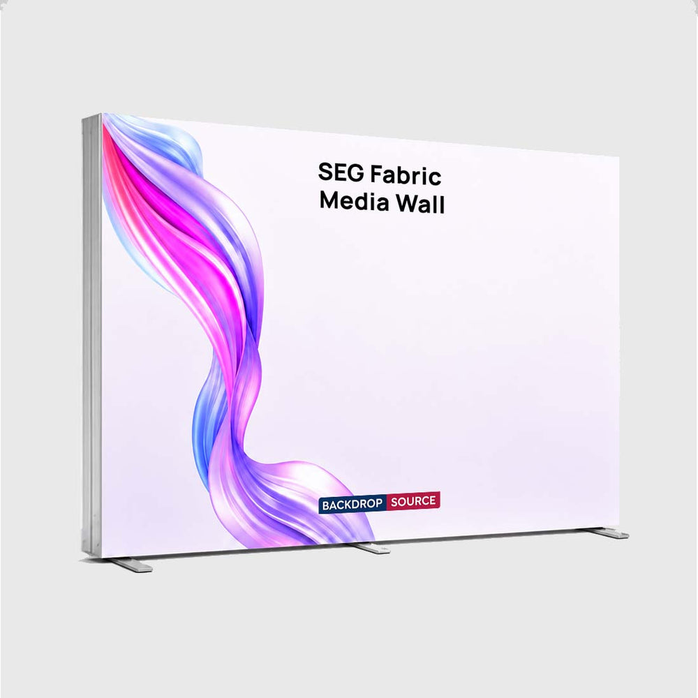 SEG-Stoff-Medienwand – 4m W x 2.5m H