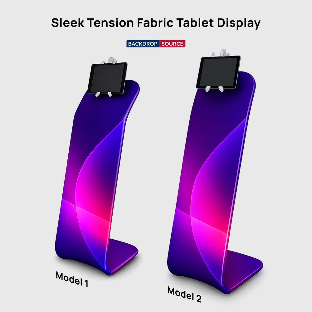 Elegantes Tablet-Display mit Spannstoff