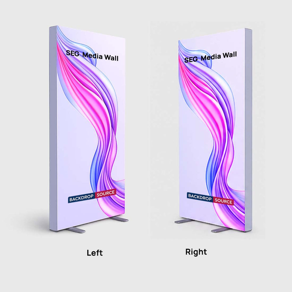 SEG-Stoff-Medienwand – 1m W x 2m H