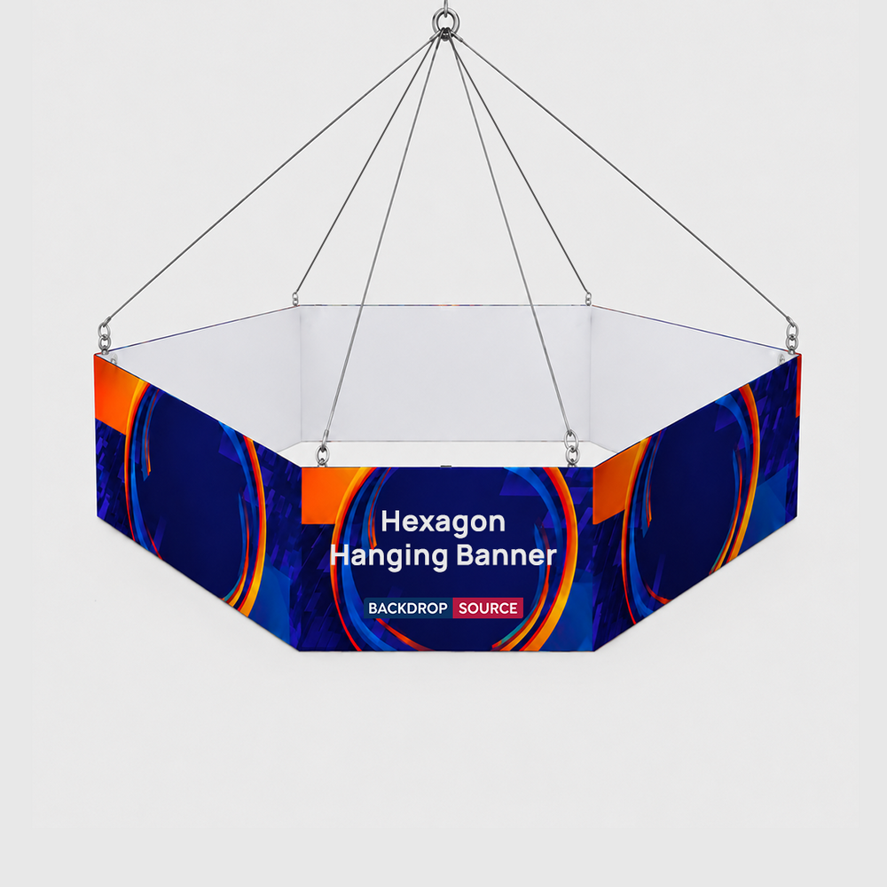 Hängendes Sky-Tube-Sechseckbanner