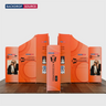 Magnetisches Stoff-Messestandsystem – Modell 4 (5m x 5m)