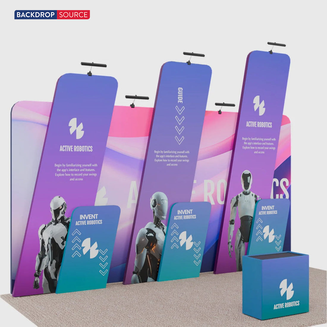 Mobiles Ausstellungsdisplay 6m x 3m – Modell 19