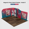 Magnetisches Stoff-Messestandsystem – Modell 3 (5m x 4m)