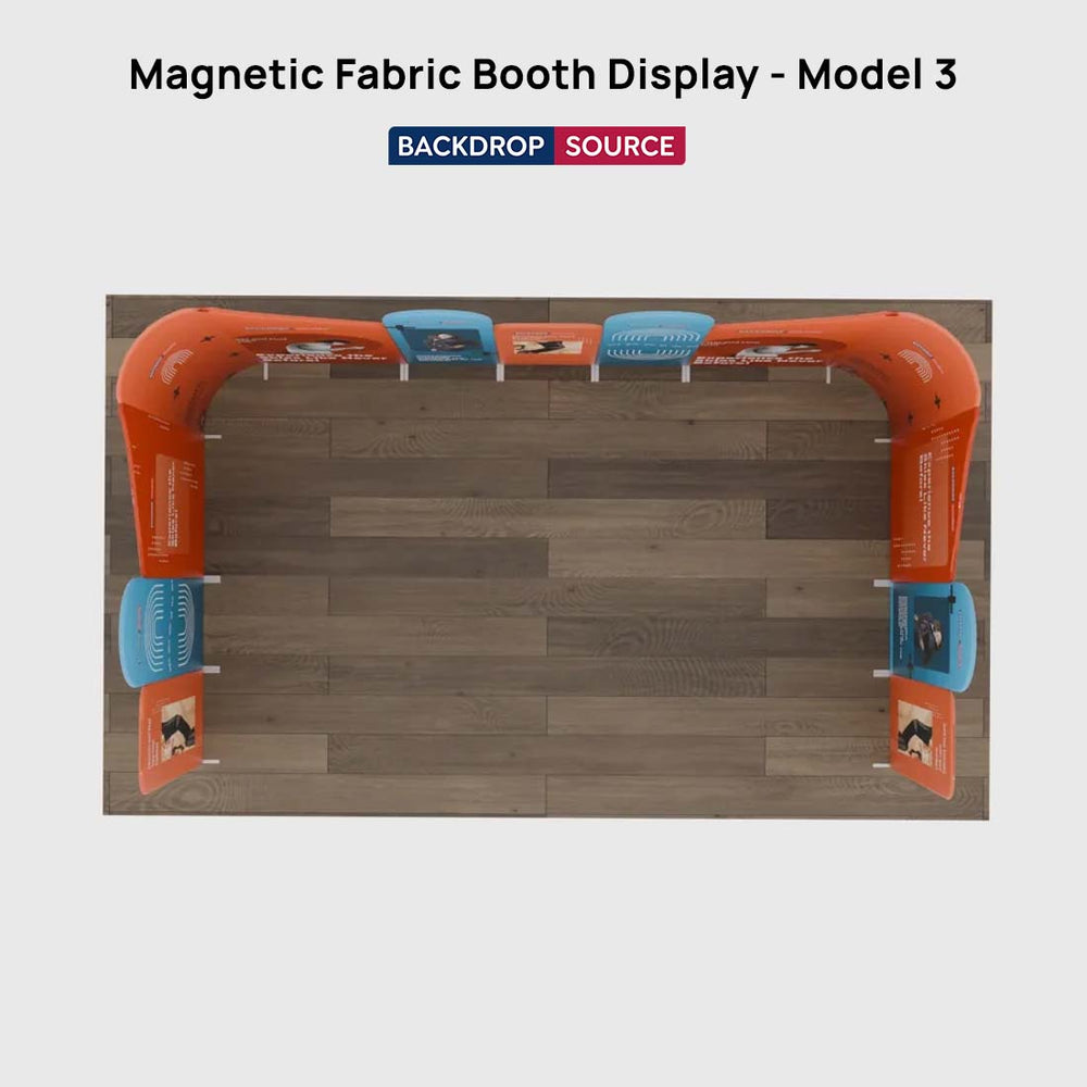 Magnetic Fabric Booth Display - Model 3 (6m x 6m)