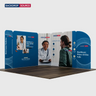 Magnetisches Stoff-Messestandsystem – Modell 3 (3m x 3m)