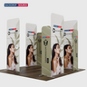 Magnetisches Stoff-Messestandsystem – Modell 4 (3m x 3m)