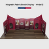 Magnetisches Stoff-Messestandsystem – Modell 2 (6m x 6m)
