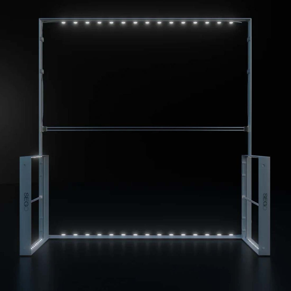 SEGO hinterleuchteter Messestand 3m x 3m – Modell 3